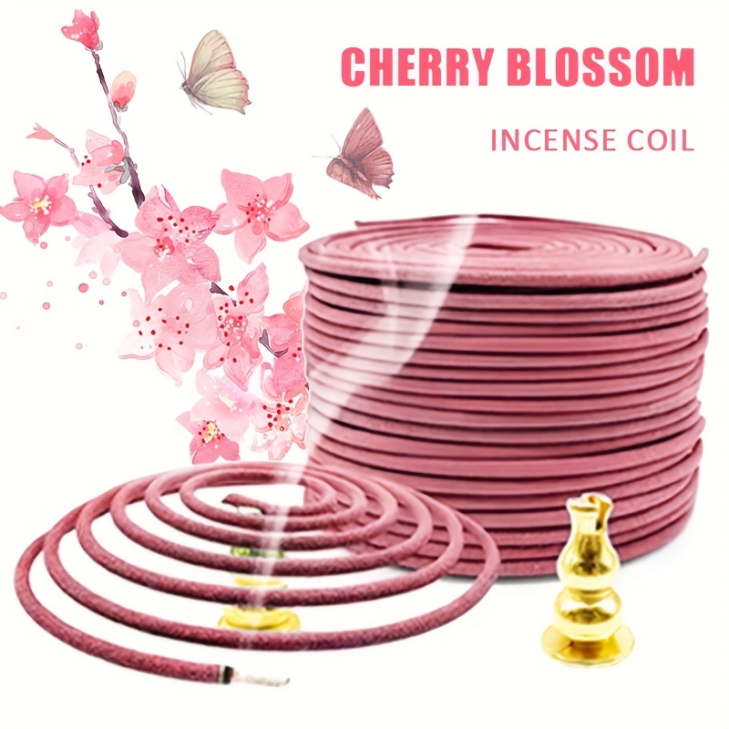 Quality Home Fragrance - ธูปกลิ่นซากุระคุณภาพสูง รูปทรงเกลียวคลาสสิก เส้นผ่านศูนย์กลาง 6.3 ซม. ทำด้วยมือ