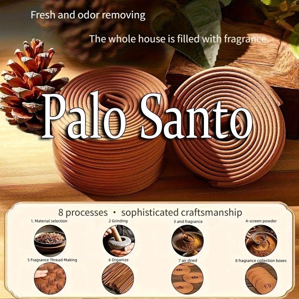 Quality Home Fragrance - ธูปปาโลซานโตคุณภาพสูงแบบคลาสสิก 6 แท่ง เส้นธูปกลิ่นหอมธรรมชาติ ขนาดเส้นผ่านศูนย์กลาง 3
