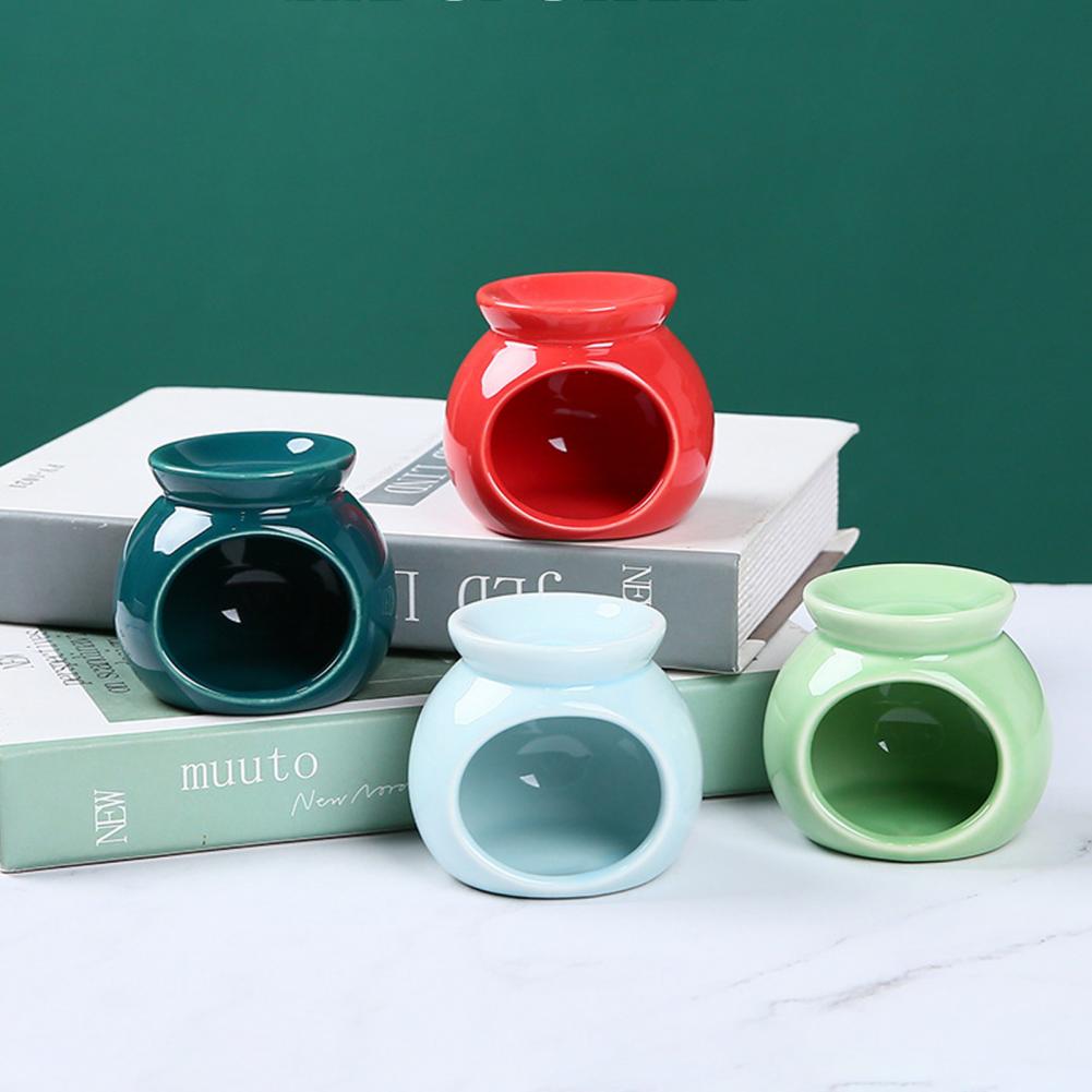 Wax Melt Burner - เตาอุ่นเทียนหอมเซรามิกแบบใช้ซ้ำได้ พร้อมที่วางเทียนทีไลท์ สำหรับอโรมาเธอราพี เหมาะสำหรับห้องนอน