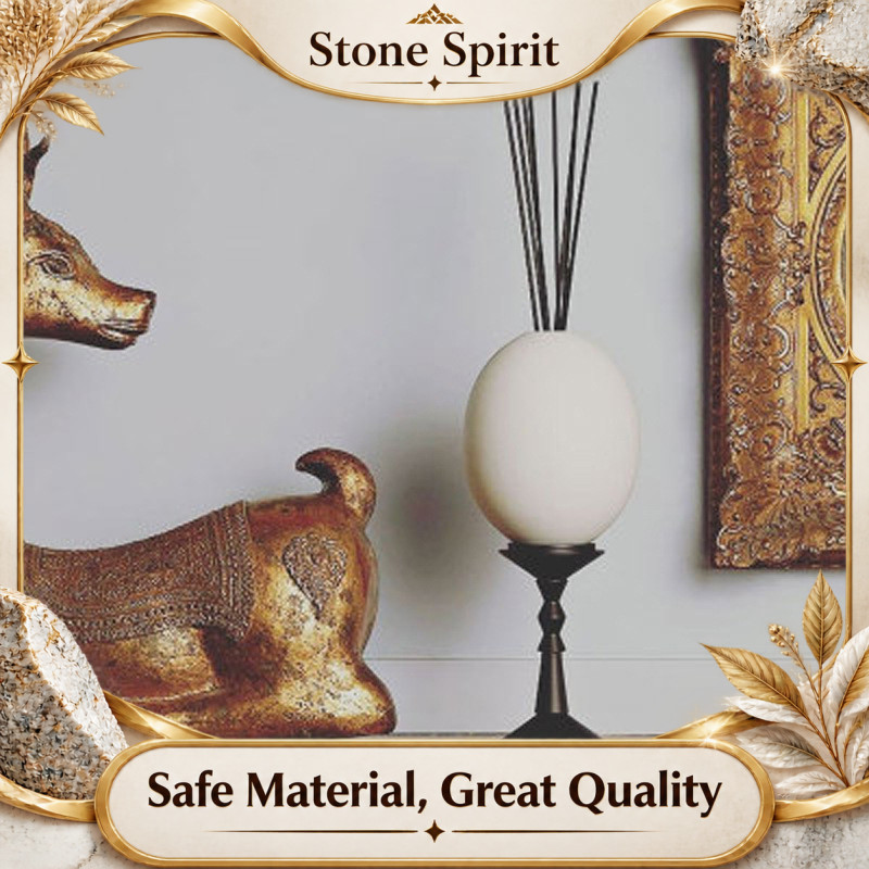 In Home Fragrance Products - เซรามิกสีขาวเรียบง่าย รูปทรงไข่ สำหรับอโรมาเธอราพี พร้อมชุดกิ่งเถาวัลย์อโรมาเธอราพีแบบไม่ใช้ไฟ ผลิตภัณฑ์น้ำหอมสำหรับบ้าน