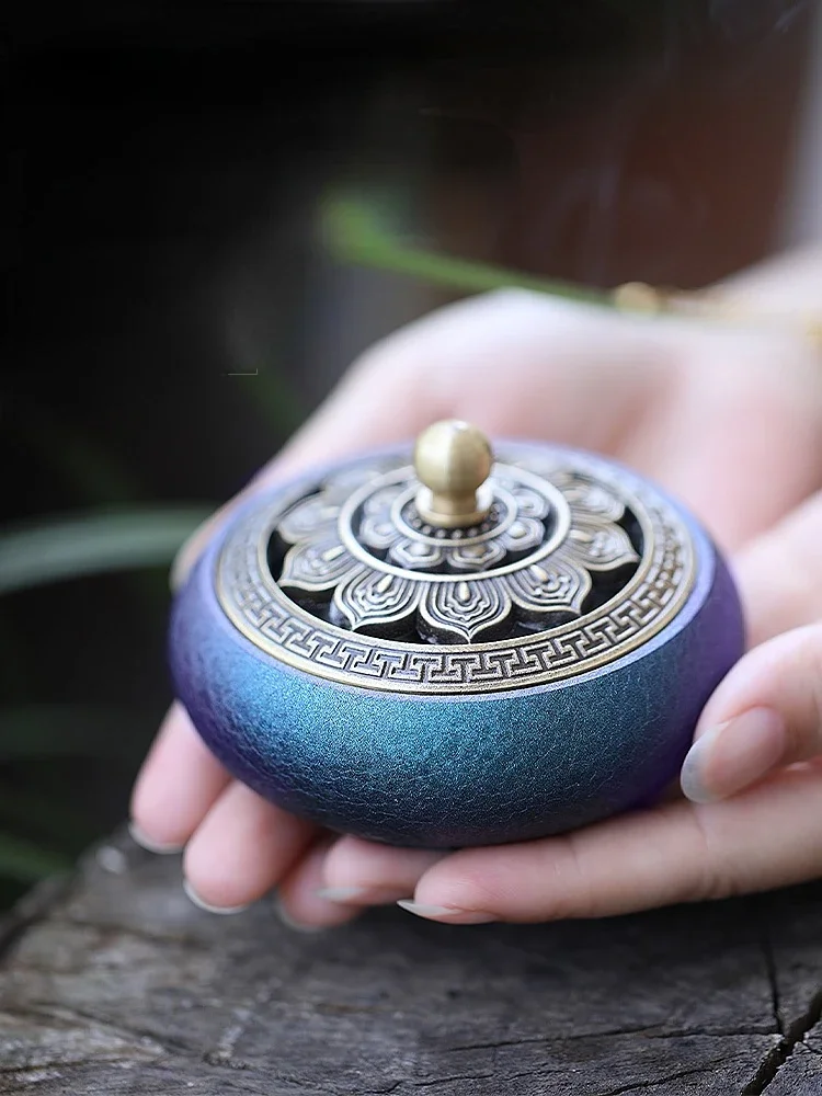 In Home Fragrance Products - ทองแดงบริสุทธิ์ธูป Burner ในครัวเรือนในร่มไม้กฤษณาธูปควันไม้จันทน์ PAN ธูปชุดบ้านน้ําหอมผลิตภัณฑ์หัตถกรรม