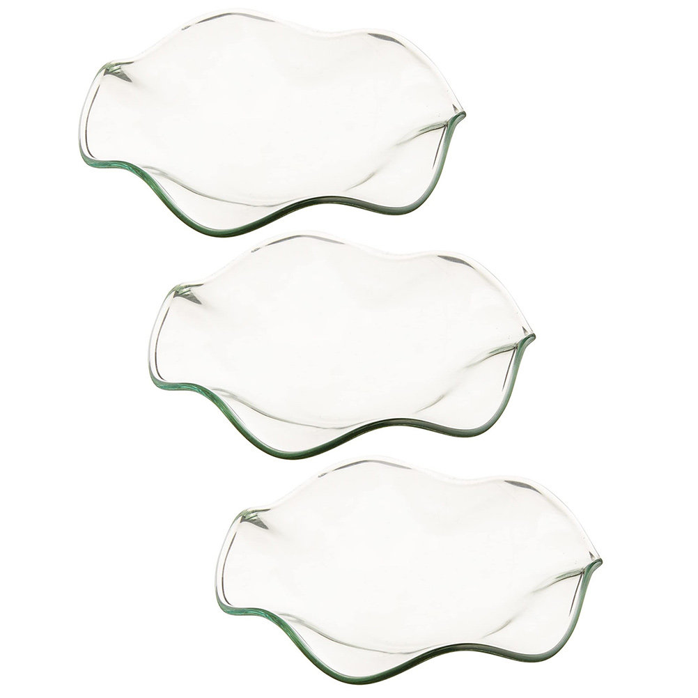 Wax Melt Burner - จานแก้วใสสำหรับเครื่องอุ่นแว็กซ์ 3 ชิ้น แผ่นเปลี่ยนสำหรับโคมไฟอโรมาเธอราพี เครื่องทำความร้อนน้ำมันและเครื่องละลายแว็กซ์