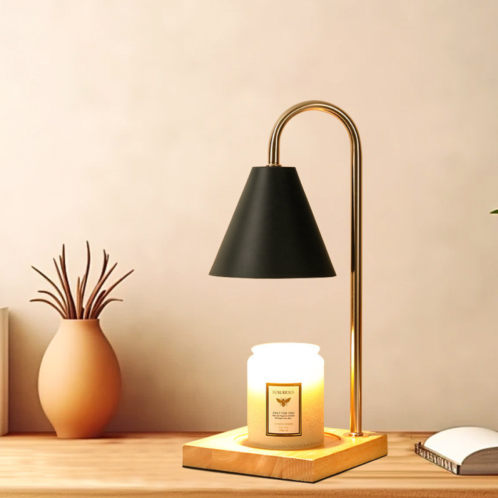 Home Fragrance Candles - โคมไฟอุ่นเทียนสมัยใหม่ โคมไฟกระจายกลิ่นไม้ โคมไฟน้ำหอมสำหรับห้องนอน โคมไฟตั้งโต๊ะข้างเตียง ปรับความสว่างได้ ตั้งเวลาได้