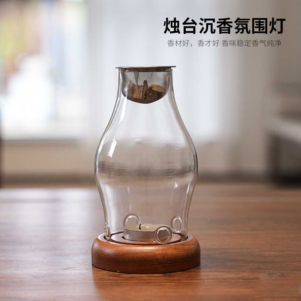 ที่ใส่เทียนแก้วใส ที่วางเทียนว - Home Fragrance Lamp บทวิจารณ์และราคา