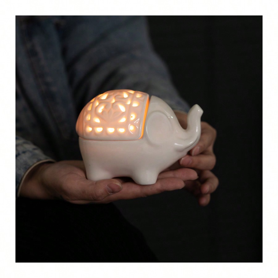 เตาอโรมาเซรามิกรูปช้างน่ารัก แ - Wax Melt Burner บทวิจารณ์และราคา