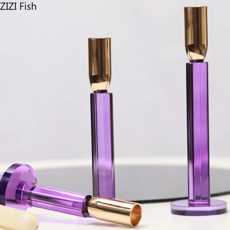 เชิงเทียนแก้วใส สีม่วง/เขียว ส - Wax Melt Burner บทวิจารณ์และราคา