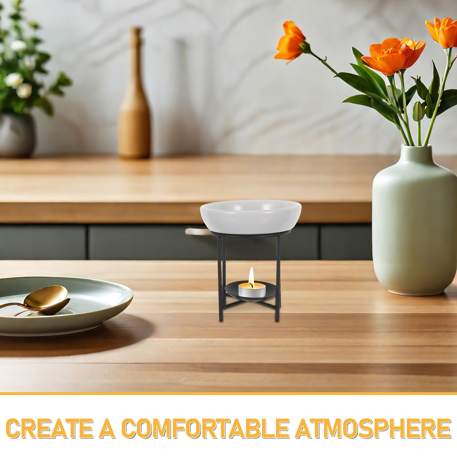1 ชุด เตาอโรมาเซรามิกสำหรับน้ำ - Wax Melt Burner บทวิจารณ์และราคา