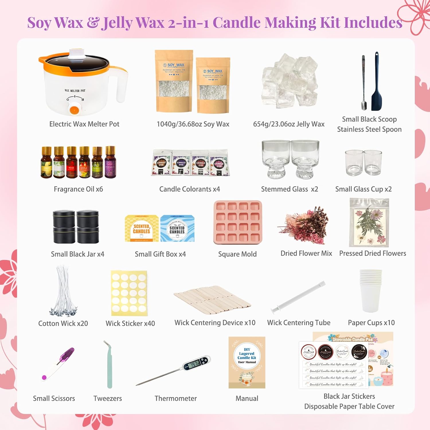 ชุดทำเทียน DIY 2-in-1 ด้วยขี้ผ - Home Fragrance Kit บทวิจารณ์และราคา