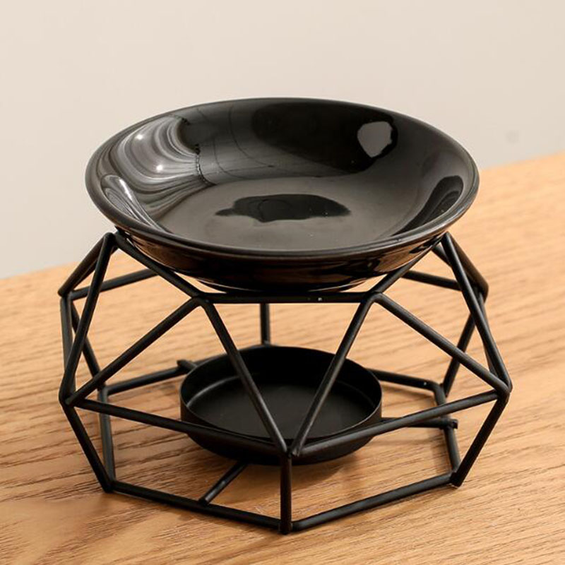 ชามเซรามิคชั้นวางเหล็กสีดํารูป - Home Fragrance Oils For Oil Burners บทวิจารณ์และราคา