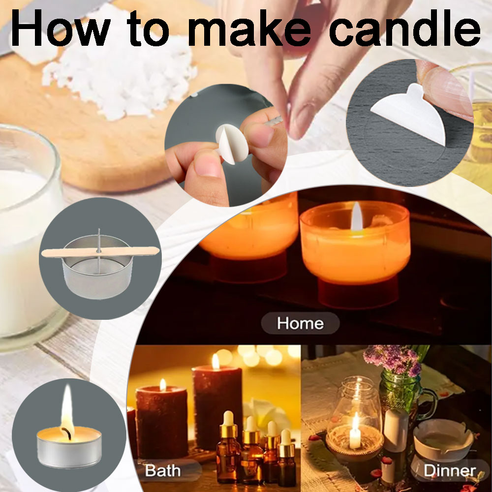 55 ชิ้นดอกไม้เทียน Wick ไม้ถือ - Home Fragrance Candles บทวิจารณ์และราคา